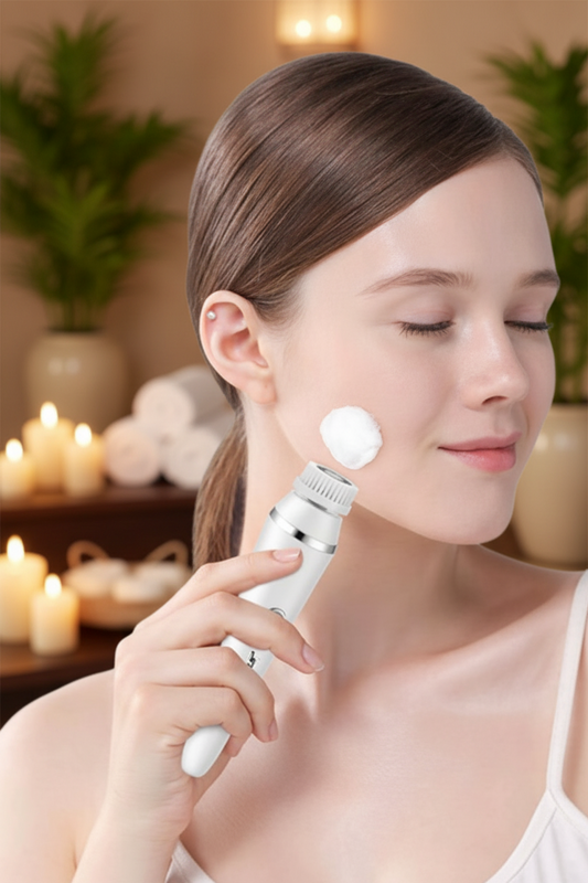 4 In 1 Rechargeable Handheld Facial Cleansing Brush