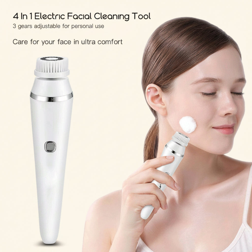 4 In 1 Rechargeable Handheld Facial Cleansing Brush