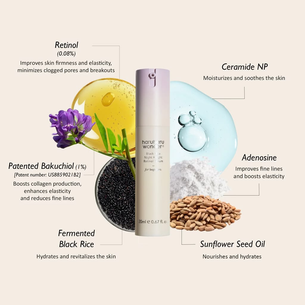 Haruharu Wonder Black Rice Retinol Night Serum
