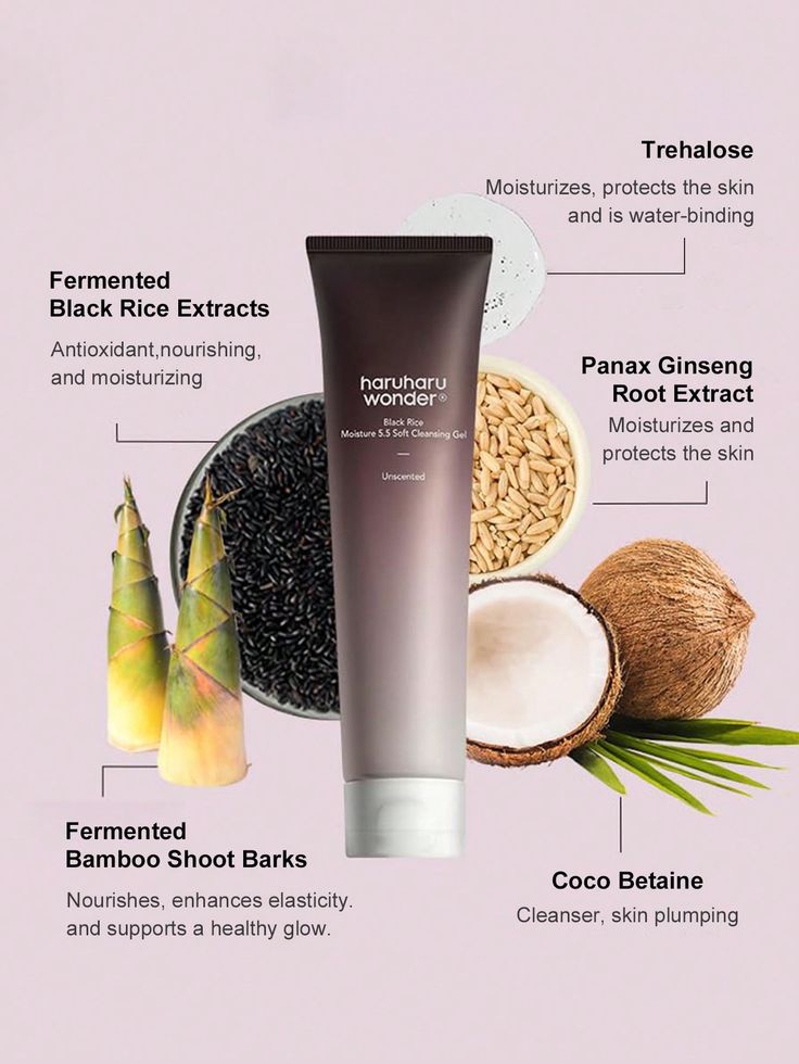 Haruharu Wonder Black Rice Moisture 5.5 Soft Cleansing Gel