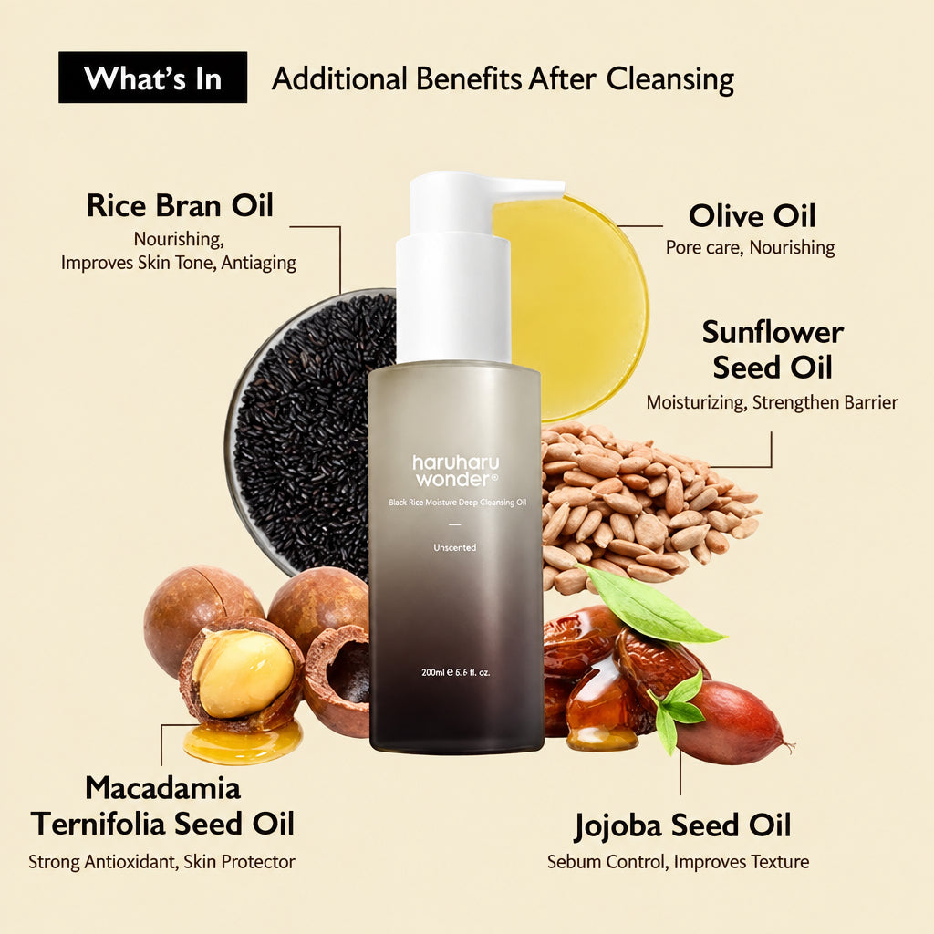 Haruharu Wonder Black Rice Deep Cleansing Oil