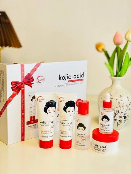 GuanJing Beauty Kojic Acid Skin Care Series 5 Piece Set