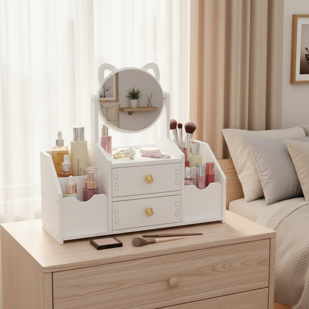 Mirror Decor Cosmetic Storage Box