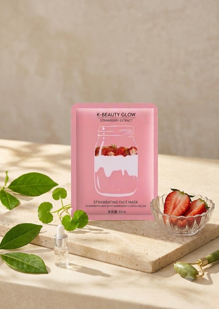 Nordik Beauty Korean Purifying Vitamin C Strawberry Face Sheet Mask