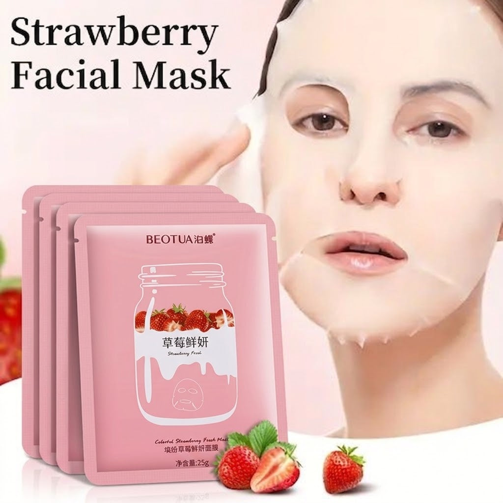 Nordik Beauty Korean Purifying Vitamin C Strawberry Face Sheet Mask